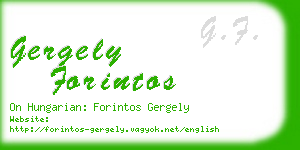 gergely forintos business card